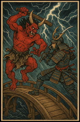 Samurai vs Oni Battle: Fantasy or Mythology Poster