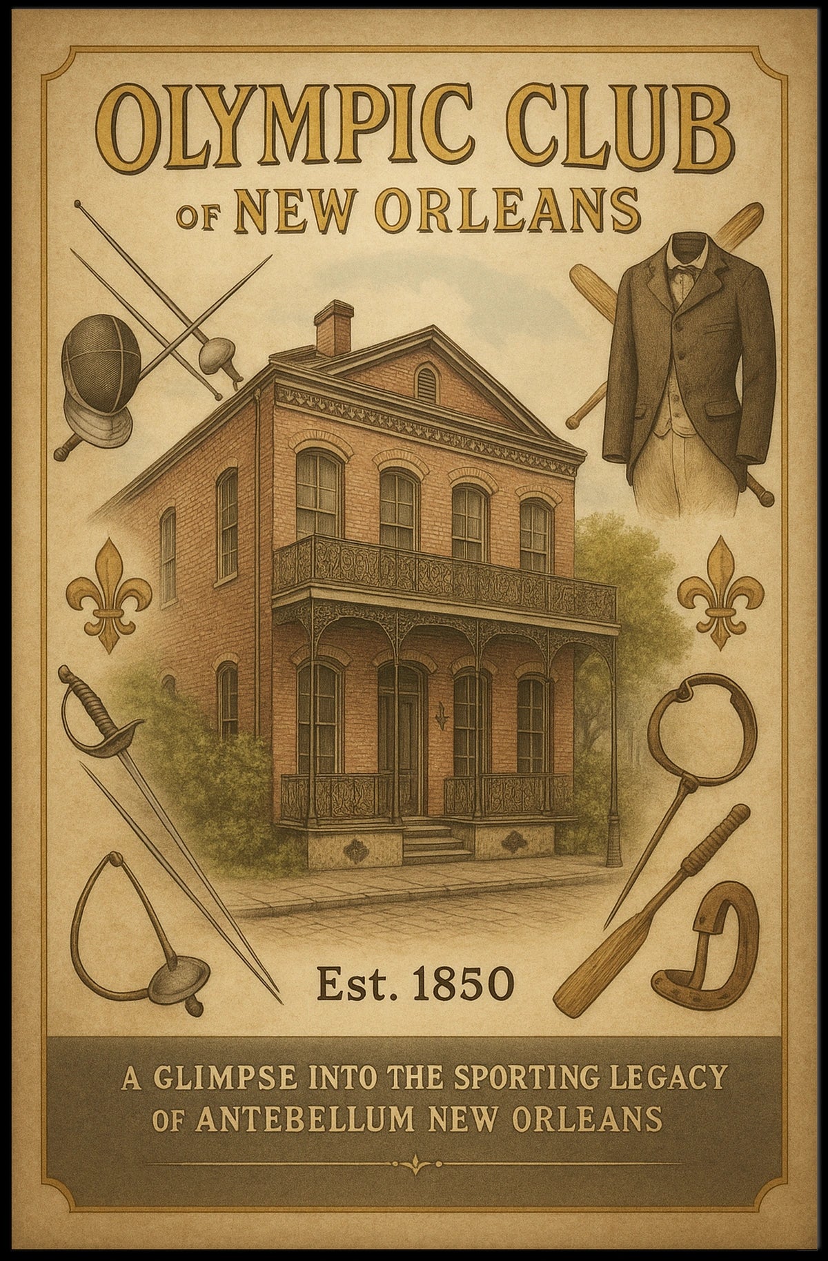 Olympic Club Of New Orleans Poster