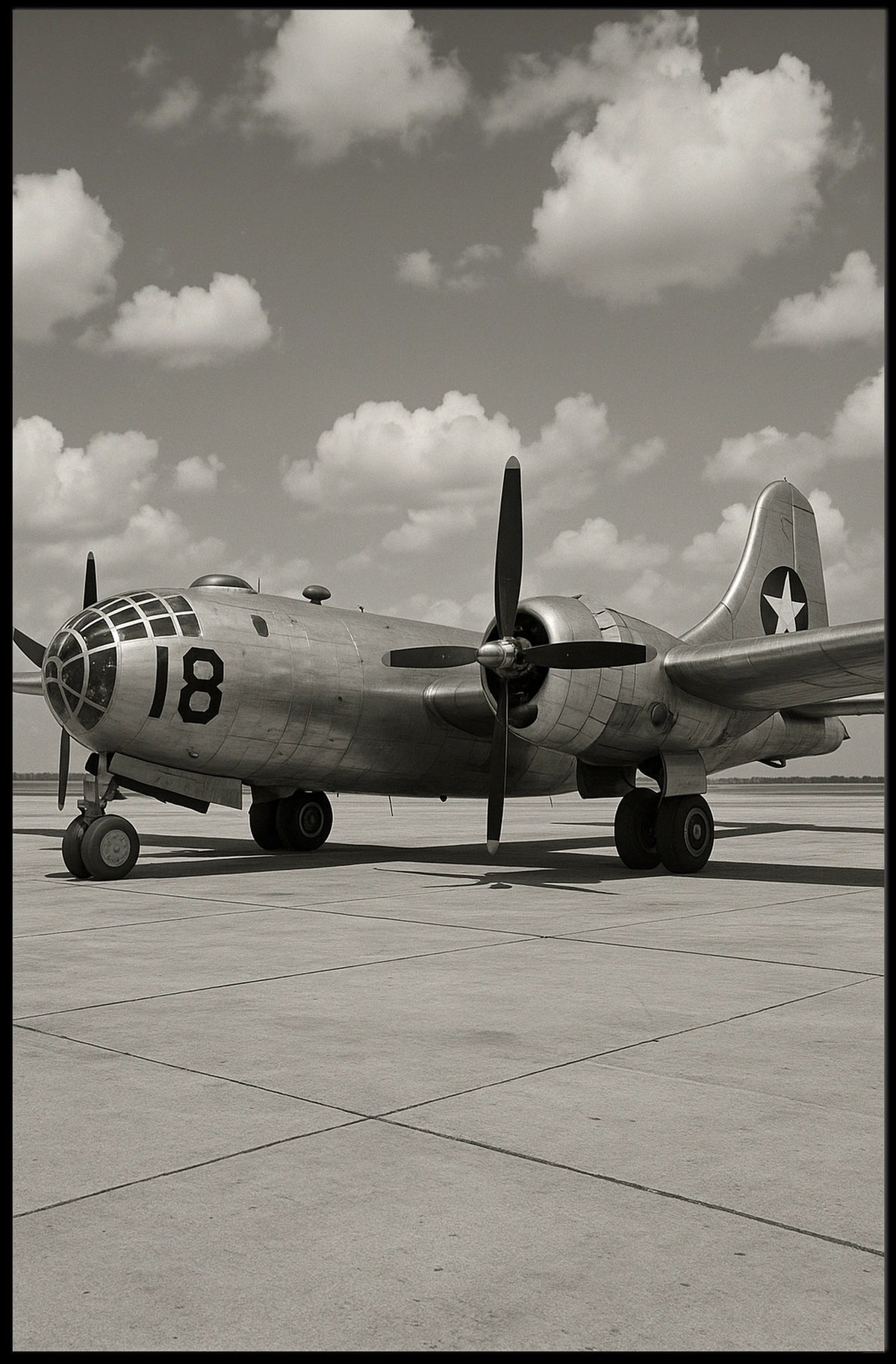 Vintage Bomber Aircraft WWII Poster
