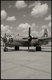 Vintage Bomber Aircraft WWII Poster