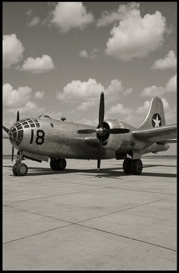Vintage Bomber Aircraft WWII Poster