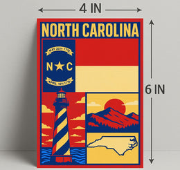 North Carolina Heritage Poster PosterGoat