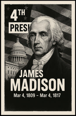 James Madison 4th President of the United States Digital Montaje Poster