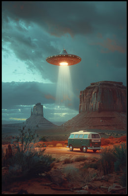 Desert Encounter Art Print Poster for Home Decor and Travel Enthusiasts PosterGoat