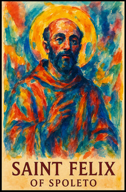 Saint Felix Spoleto Sacred Heritage Travel Portrait Inspirational Wanderer Decor Poster