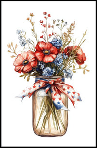 sketch of a mason jar Poster
