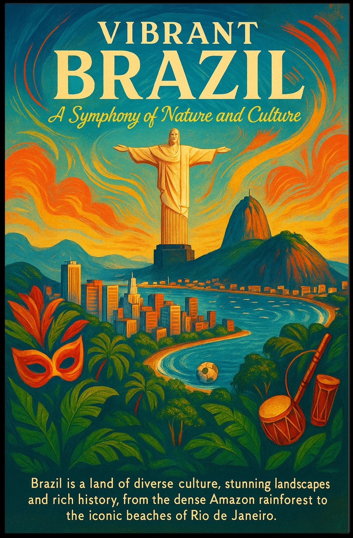 Vibrant Brazil Poster