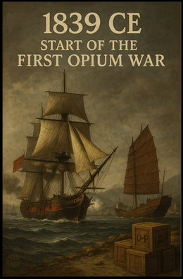 1839 CE First Opium War Historical Poster Print PosterGoat