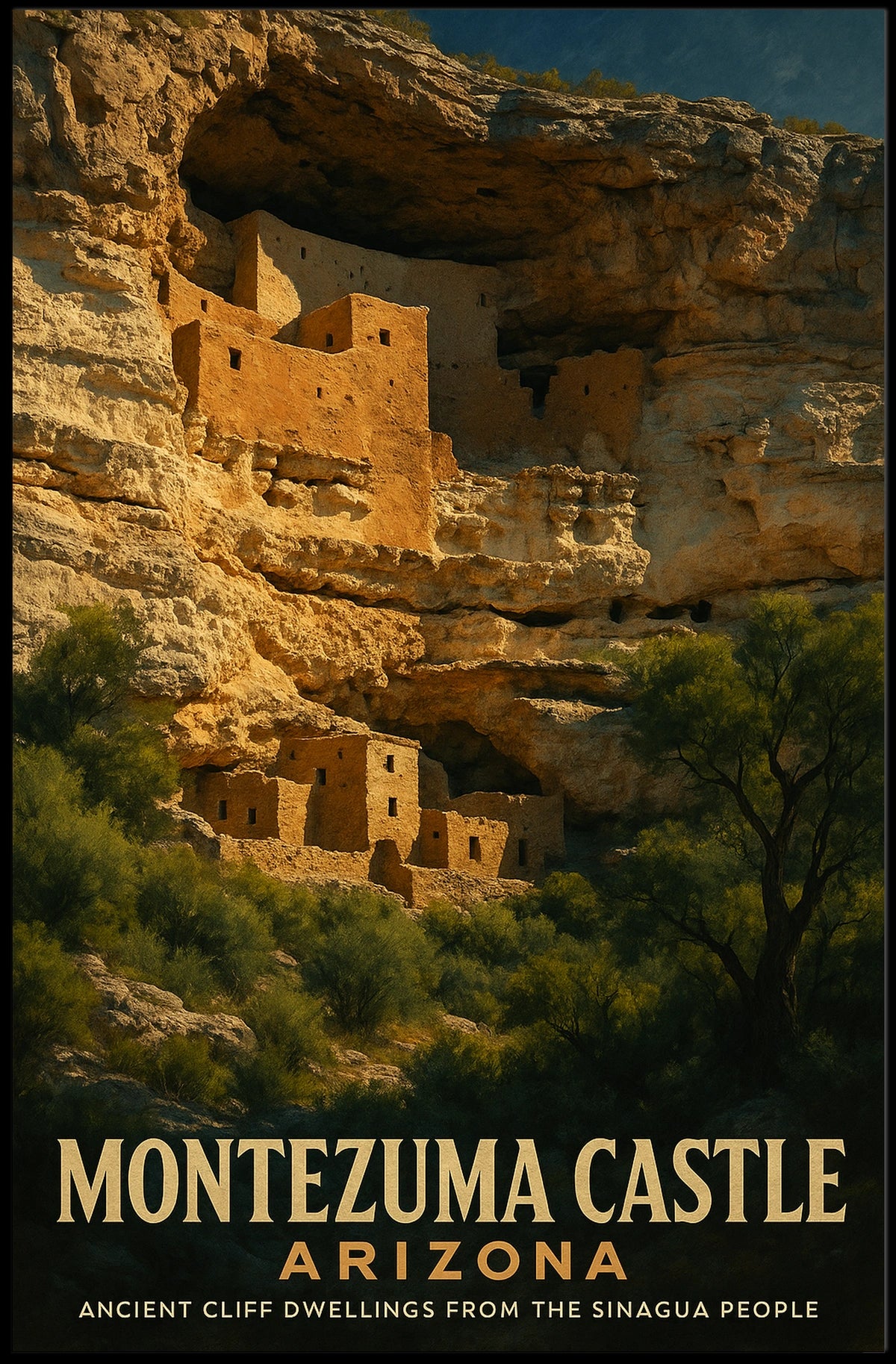 Montezuma Castle Ancient Cliff Poster