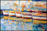Vibrant Harbor Reflections Poster