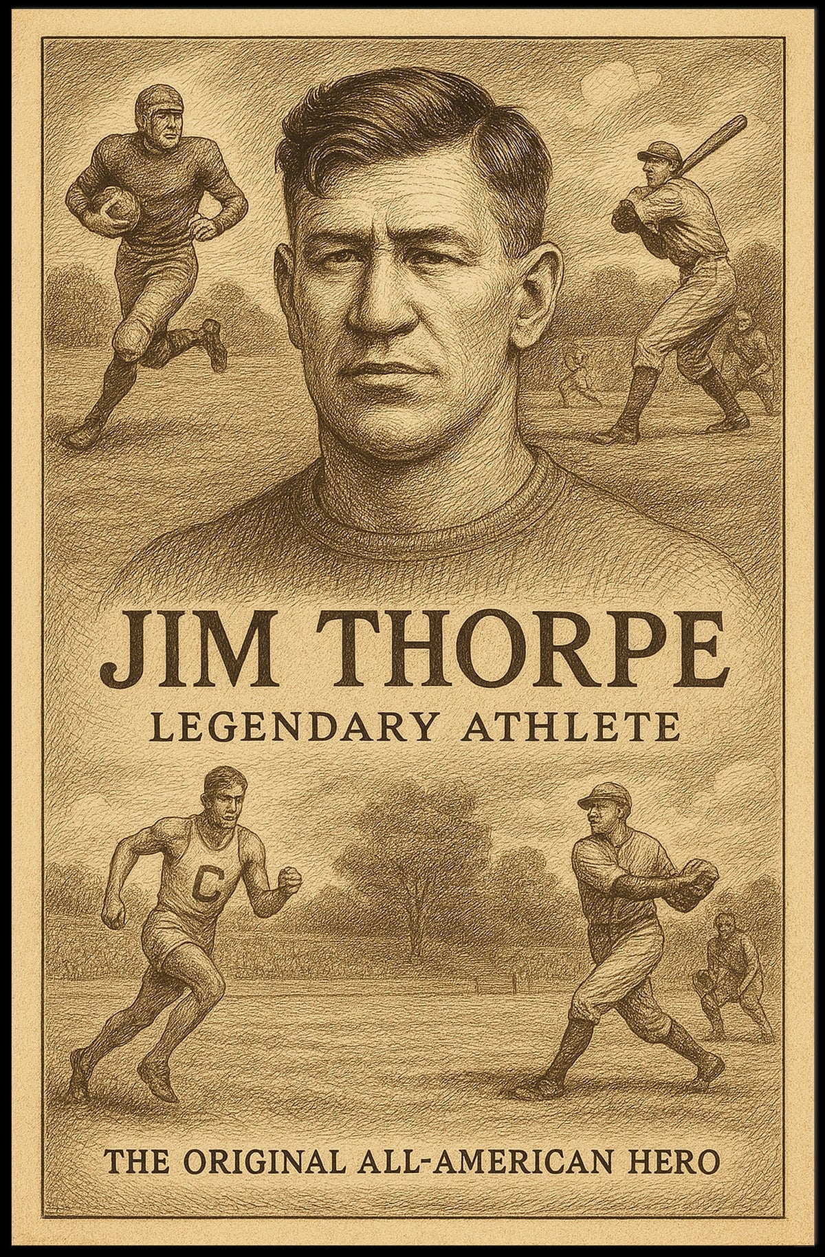 Jim Thorpe Legendary Athlete Jim Thorpe Poster