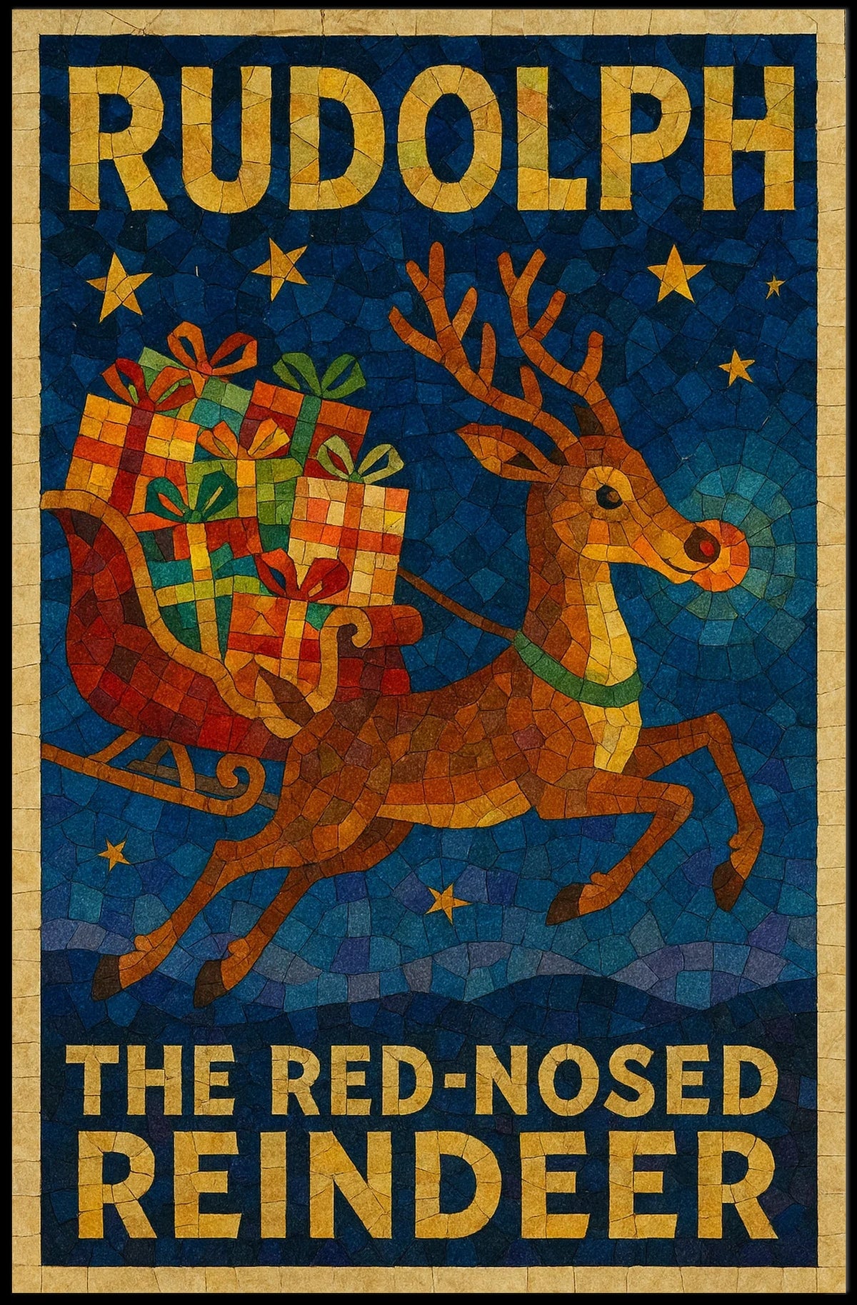 Rudolph Reindeer Poster