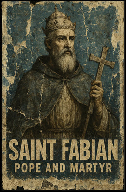 Saint Fabian Vintage Religious Art Poster - Cultural or Heritage Poster