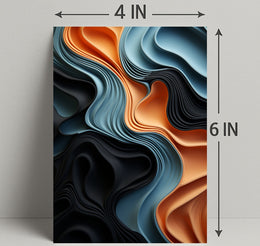 Abstract Waves Of Color Abstract Poster PosterGoat
