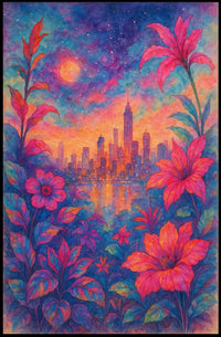 Cityscape In Bloom Poster