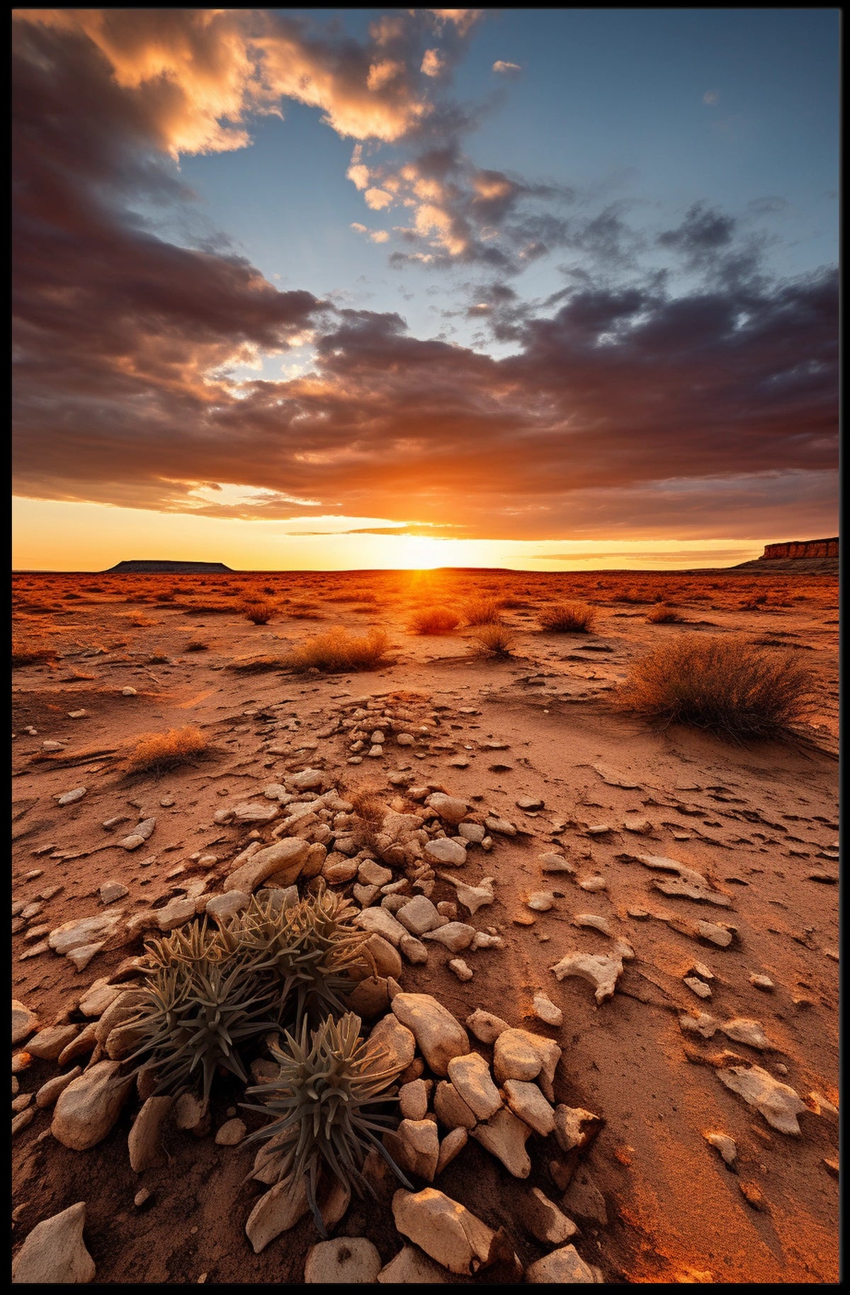 Desert Sunset Serenity Poster