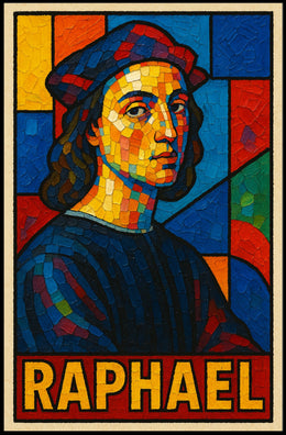 Raphael Mosaic Portrait Poster
