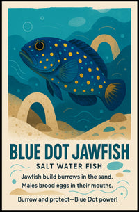 Blue Dot Jawfish Poster