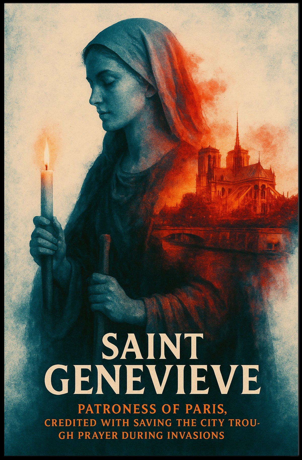 Saint Genevieve Patroness Of Paris Poster