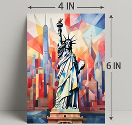 Statue Of Liberty Geometric Splendor Poster