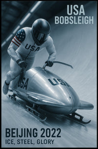 Usa Bobsleigh Beijing 2022 Poster