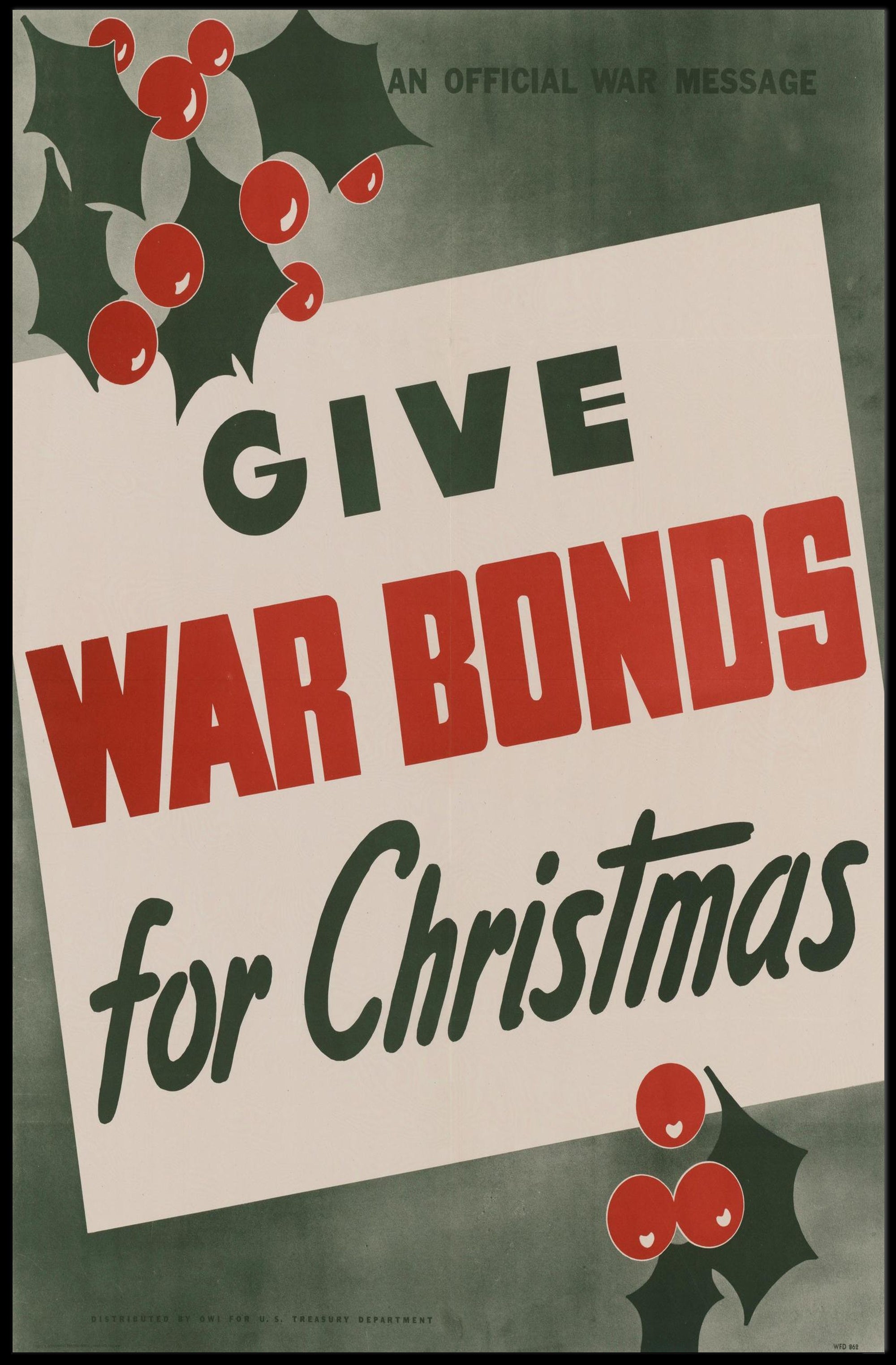Give War Bonds for Christmas Poster Art Print PosterGoat