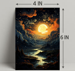 Enchanted Moonlit Landscape Poster