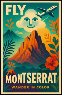 Fly to Montserrat Poster