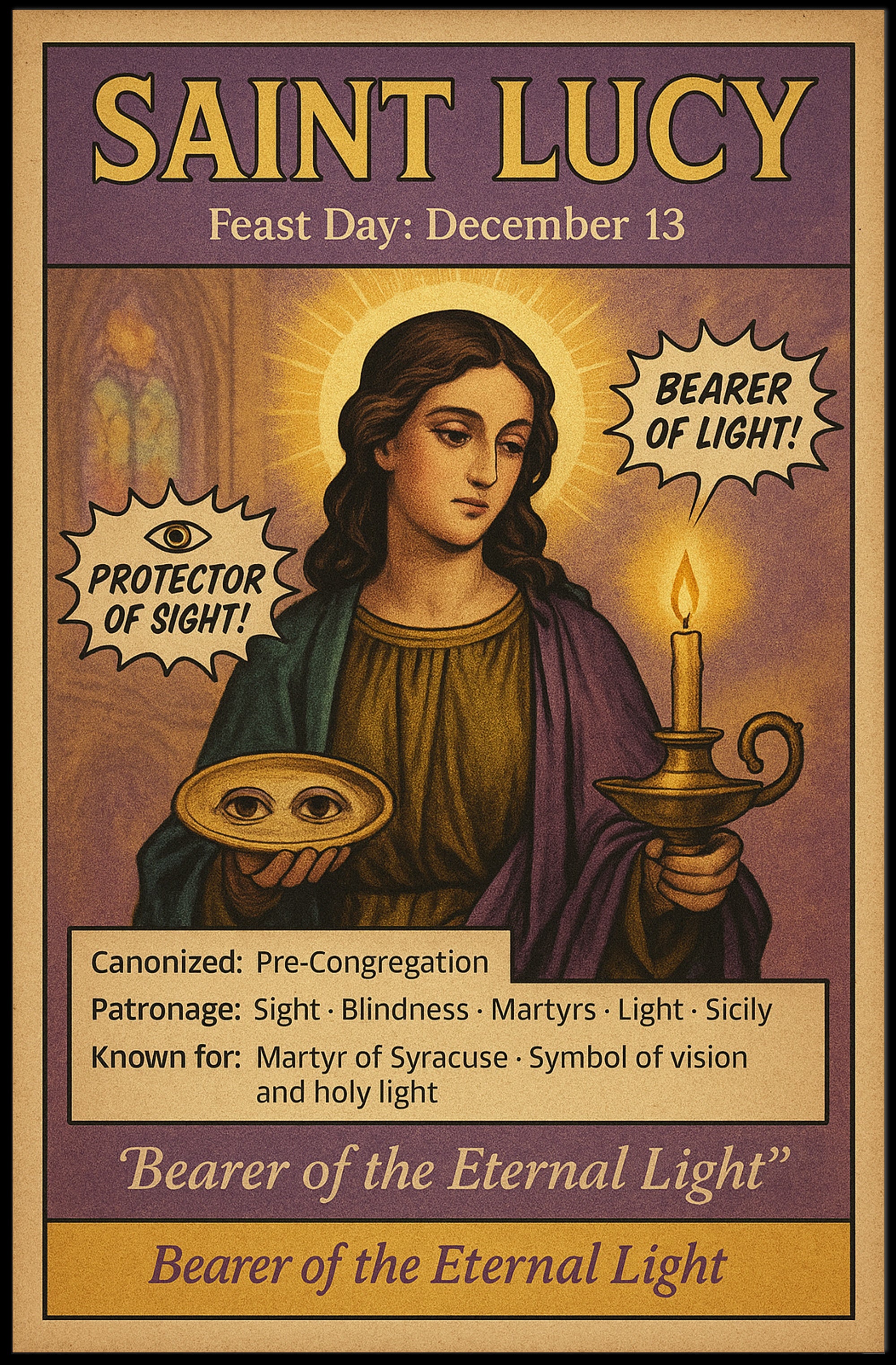 Saint Lucy  Bearer of Light Poster
