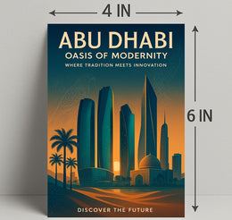 Abu Dhabi Skyline: Tradition Meets Modernity Travel Poster