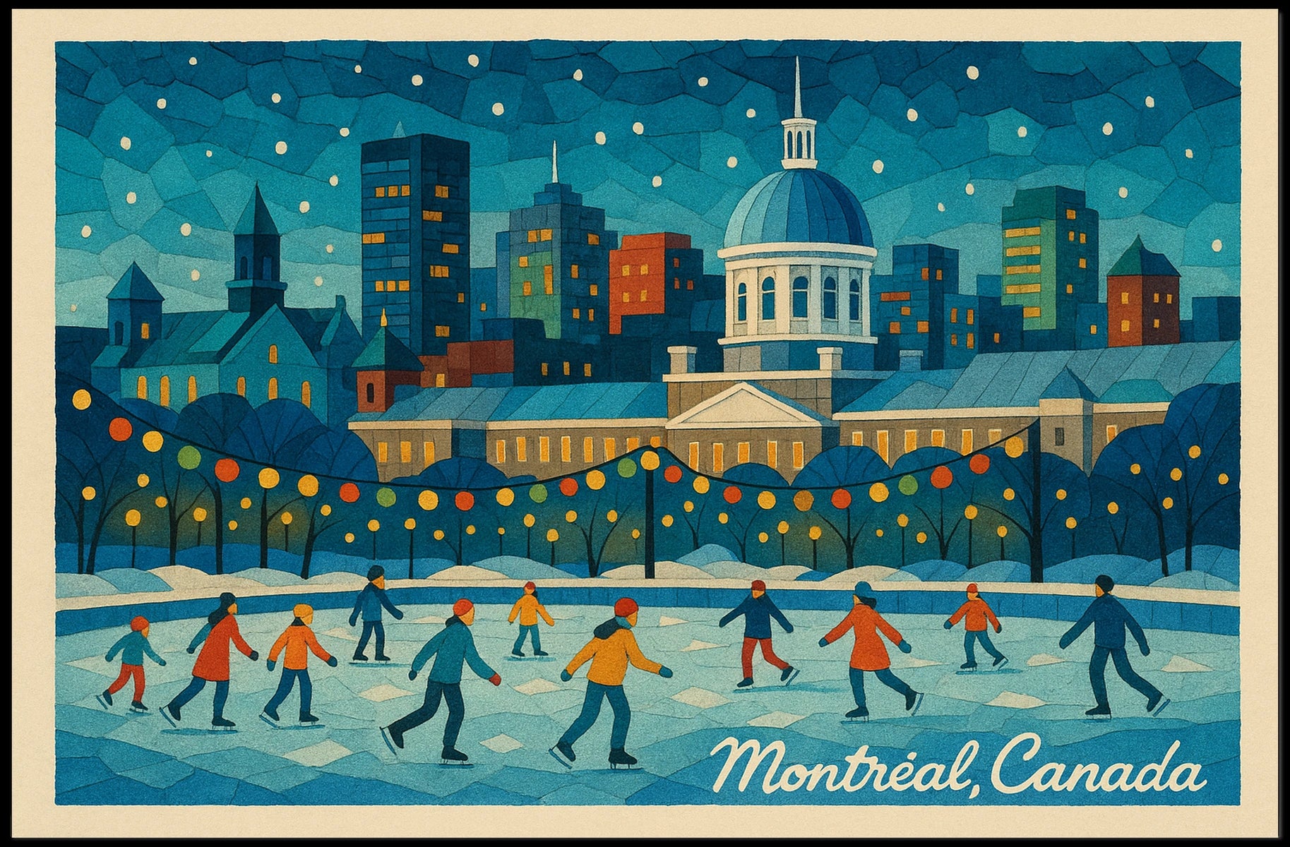 Winter in Montréal Poster