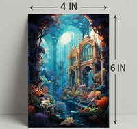 Enchanted Underwater Ruins Poster
