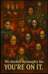 Horror Icons on the Naughty List Poster