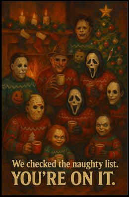 Horror Icons on the Naughty List Poster