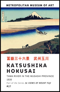 Katsushika Hokusai Tama River in the Musashi Province Poster