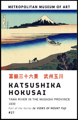 Katsushika Hokusai Tama River in the Musashi Province Poster
