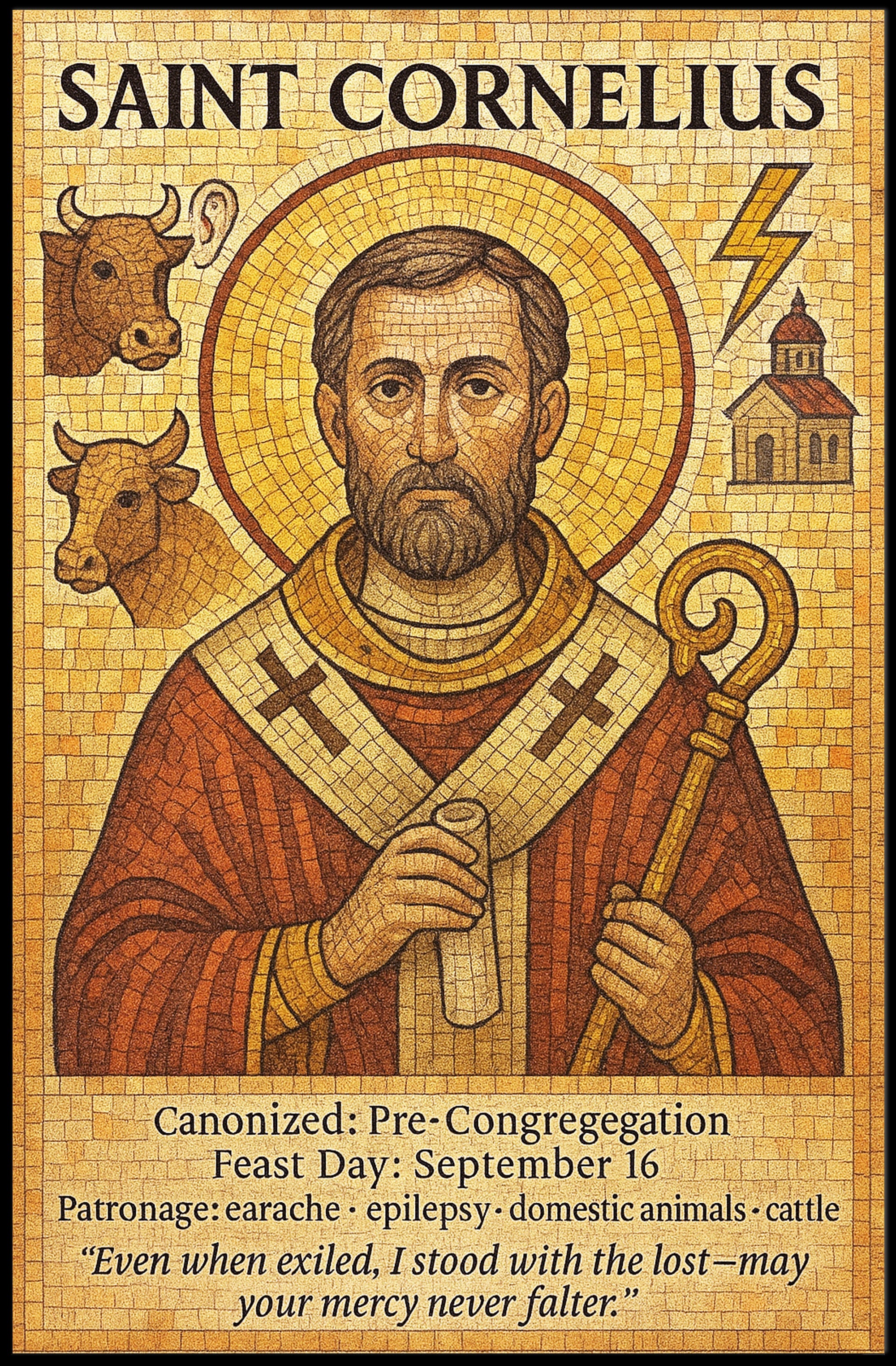 Saint Cornelius Poster PosterGoat