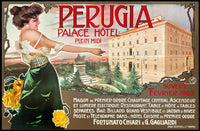 Vintage Perugia Palace Hôtel Poster PosterGoat