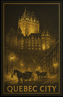 Quebec City At Night Poster