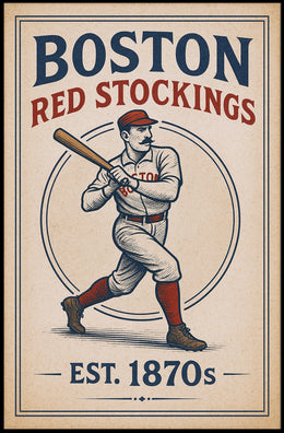 Boston Red Stockings Est. 1870s Poster PosterGoat