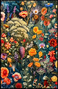 Vibrant Floral Symphony William Morris Art Poster