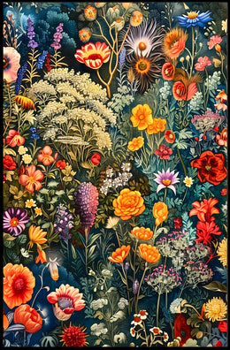 Vibrant Floral Symphony William Morris Art Poster