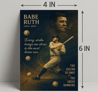 Babe Ruth Vintage Baseball Legend Sports Poster