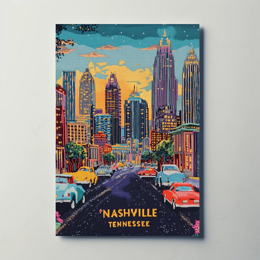 Nashville, Tennessee Vintage Travel Poster