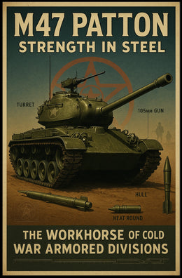 M47 Patton Strength in Steel Poster