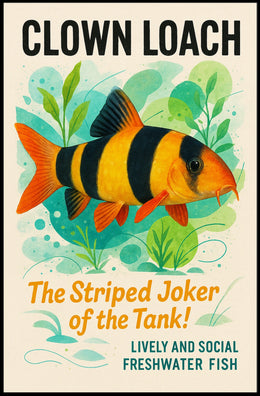 Clown Loach The Striped Joker of the Tank Poster