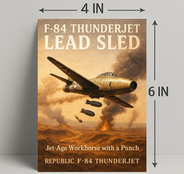 F-84 Thunderjet Lead Sled Poster PosterGoat