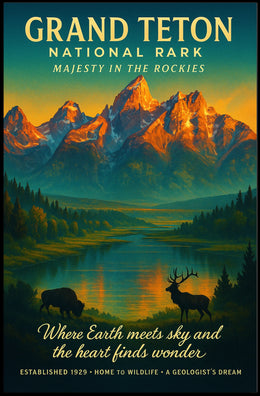 Majesty in the Rockies Poster