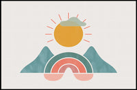 Sunrise Harmony: Modern Minimalist Nature Art Poster