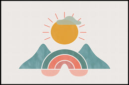 Sunrise Harmony: Modern Minimalist Nature Art Poster